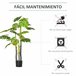 Planta Artificial PEVA, PE y Cemento HOMCOM Verde