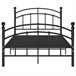 Estructura de cama de metal 120x200 Negro