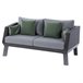 Sofa modelo AXIONE de dos plazas color gris grafito  Gris