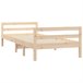 Estructura de cama madera maciza de pino 90x200 Natural