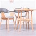 Mesa retro redonda estilo vintage en madera - Oldhouse 81x81 Fresno