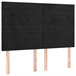 Cama box spring colchón y LED terciopelo - Rayas horizontales 140x190 Negro