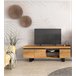 Mueble de TV con patas NATURALE Roble/Negro 160x40x43cm Marron