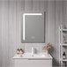 Espejo de pared con LED Chambave para baño IP65 antivaho aluminio Plata