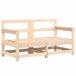 Juego de muebles de jardín 6 piezas madera maciza de pino Pino