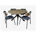 Conjunto de mesa + 4 sillas SAVANNAH Roble