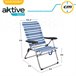 Pack ahorro 2 sillas playa Mykonos multiposición antivuelco Aktive Azul