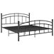 Estructura de cama de metal 160x200 Negro