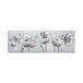 Pintura Apaisada Lienzo Serie Flores Brillos Plata