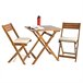 Conjunto de mesa y sillas de jardín plegables de madera Natural