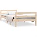 Estructura de cama madera maciza de pino 90x190 Natural
