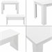 Conjunto de mesa de comedor + 2 bancos Hokksund aglomerado 110x70 Blanco