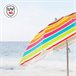 Aktive Sombrilla de playa inclinable rayas UV50 Multicolor