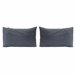 2 Fundas de almohada lisas lino/algodón orgánico Gris Azul