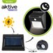 Aplique luz solar 8 led con sensor de movimiento Aktive Tech Negro