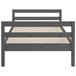 Estructura de cama madera maciza de pino 90x190 Gris