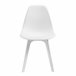 Juego de comedor Mesa + 4x sillas minimalista vidrio + plástico 105x60 Blanco
