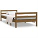 Estructura de cama madera maciza de pino 75x190 Marron