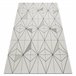 Alfombra de cuerda sisal COLOR Rombos Triángulos 80x150 Gris