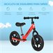 Bicicleta sin Pedales para Niños Acero, EVA y PP HOMCOM Negro/ Rojo