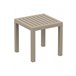 Pequeña mesa auxiliar para interiores y exteriores plástico 45x45 Granito Topo