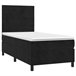 Cama box spring colchón y LED terciopelo - Rayas horizontales 90x200 Negro
