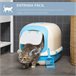 Arenero para Gatos PP PawHut, mascotas - accesorios para gatos Azul