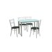 Conjunto de mesa + 4 sillas MILAN 2 Blanco/ Negro