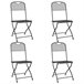 Set de 4 sillas de jardín plegable de malla metálica Antracita
