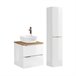Conjunto mueble lavabo individual y columna April 46 Blanco