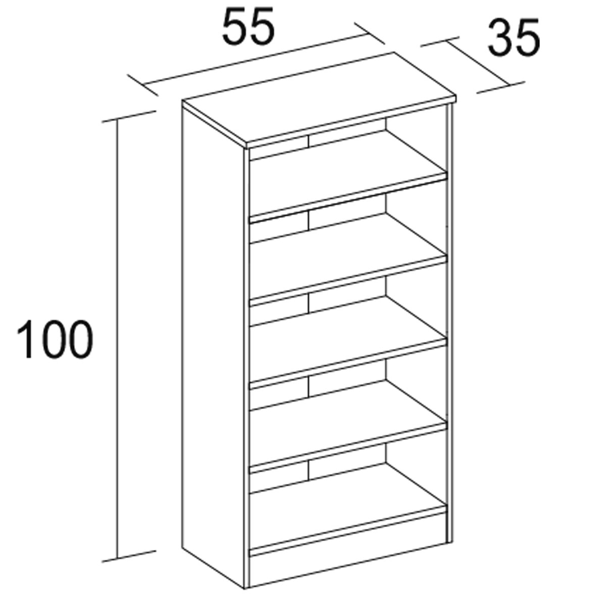 Mueble zapatero alto 2 puertas color blanco, 55 cm x 35 cm x 100