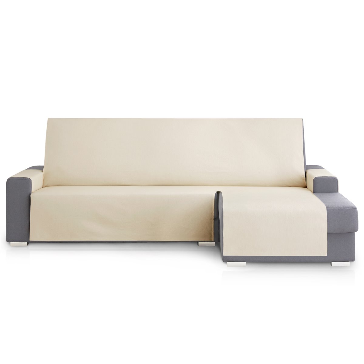 Funda cubre sofá protector liso 155 cm beige ROYALE