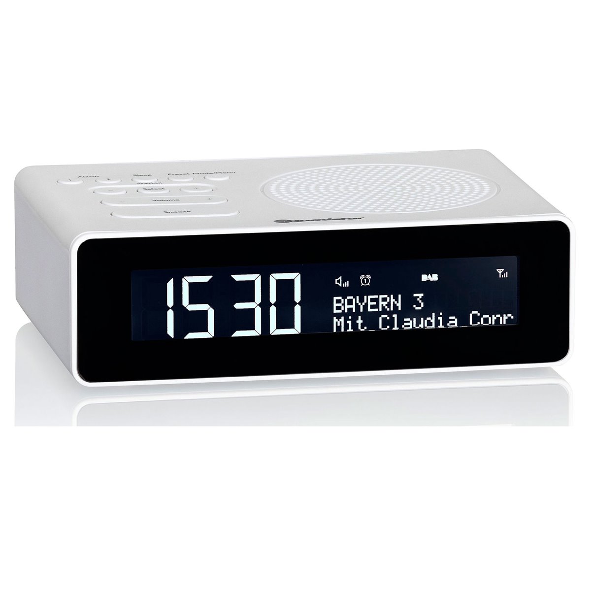 Roadstar CLR-290D+/WH Radio Reloj Despertador Digital DAB/DAB+/FM, 2  Alarmas, Gran Pantalla LCD, Snooze, Temporizador, , Blanco - Conforama