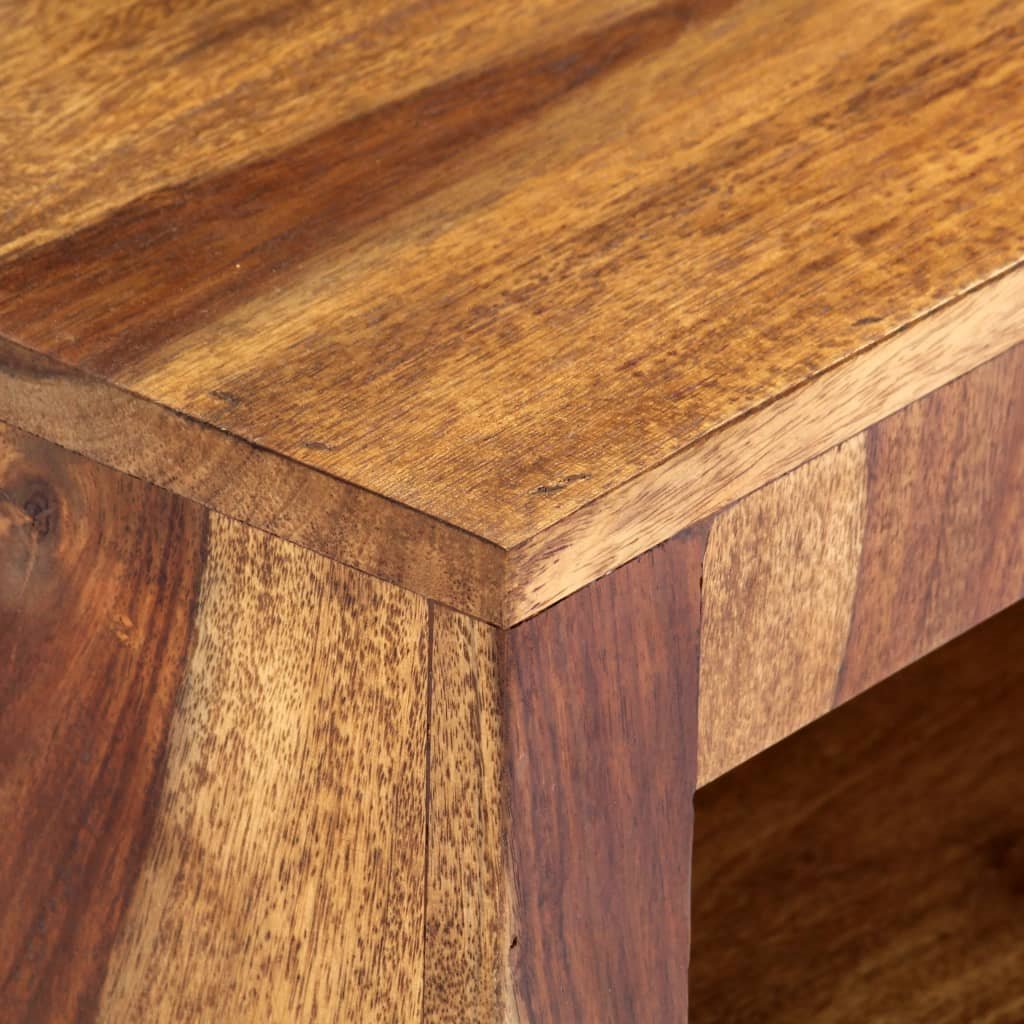 Mueble TV madera maciza sheesham acabado miel 140x30x40 cm