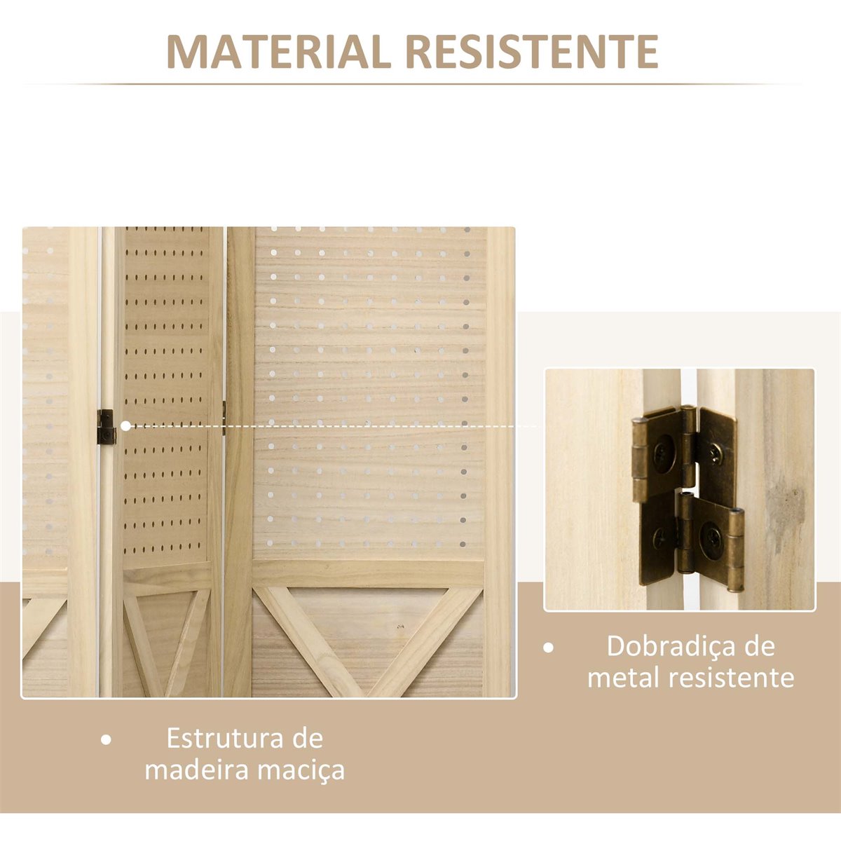 HOMCOM Biombo de 4 Paneles de Bambú Separador de Ambientes Plegable Divisor  de Espacios para Dormitorio Salón 180x180x1,9 cm Marrón y Negro - Conforama