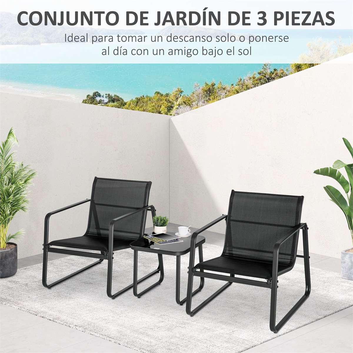 Conjuntos de mesas y sillas de jardín - Conforama