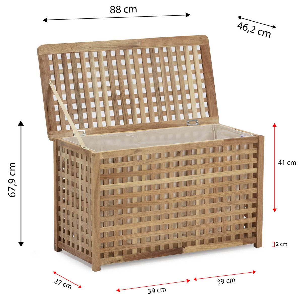 Mueble para Ropa Sucia Armario Multifuncional para Baño con 1 Cesto y 1  Cajón Blanco 40 x 38 x 90 BZR73-W SoBuy - Conforama