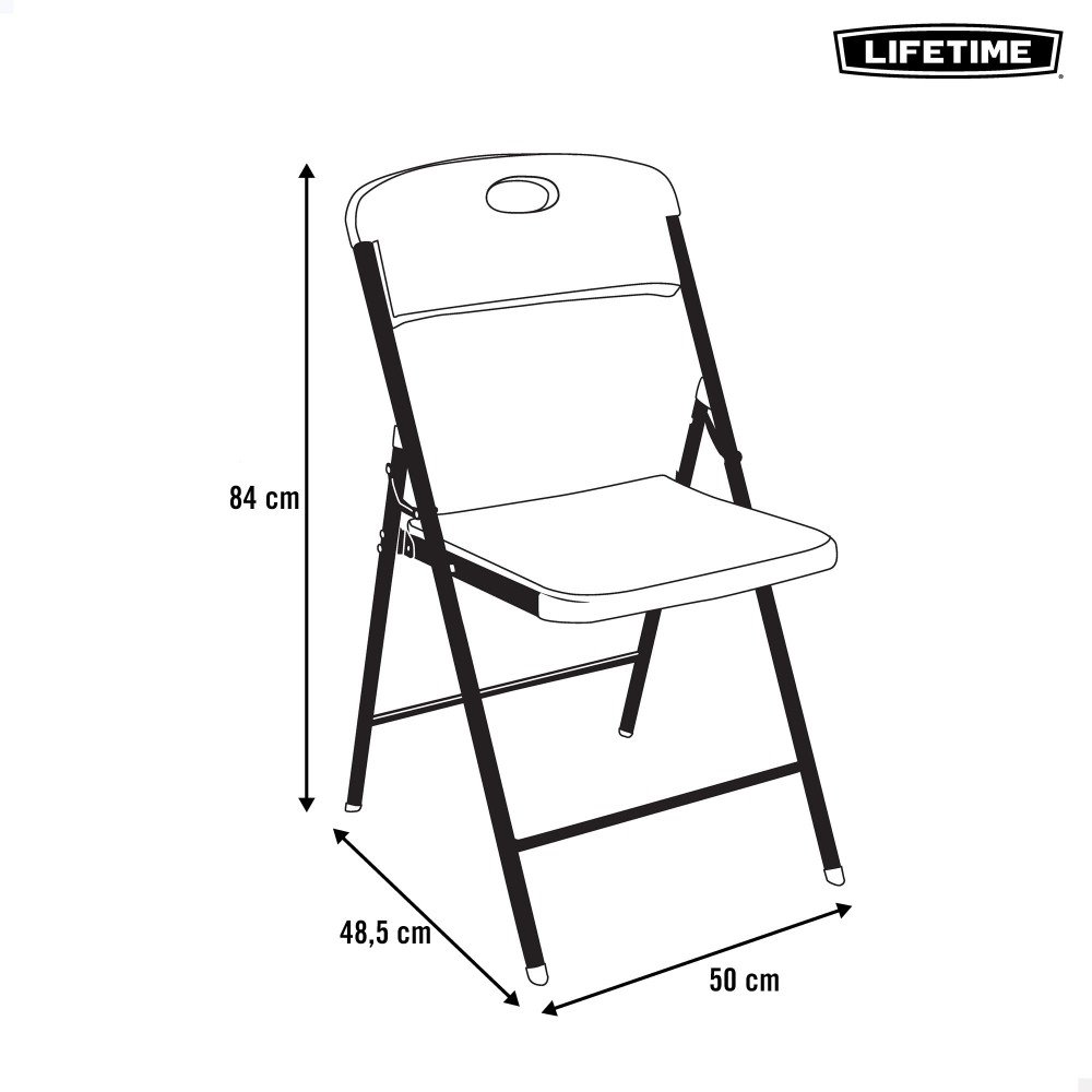 Pack 4 sillas plegables blancas Lifetime - Conforama