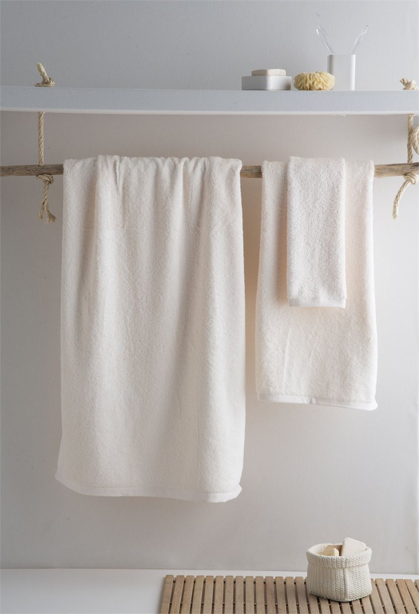 Juego 3 toallas algodón 700 gr/m2 Blanco - Conforama