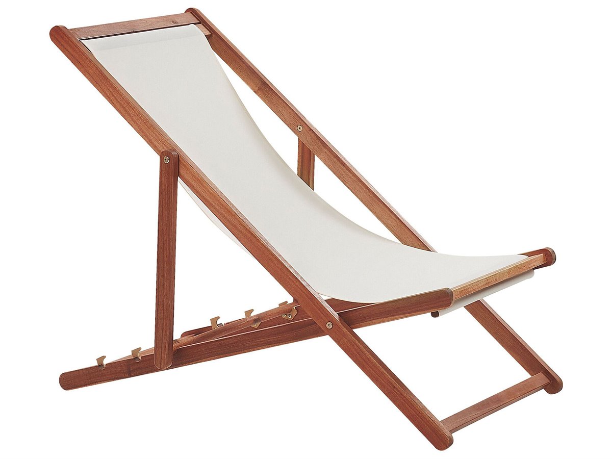 Tumbona plegable, tela y marco de madera maciza silla de playa con respaldo  ajustable, silla de jardín plegable al aire libre, resistente a la