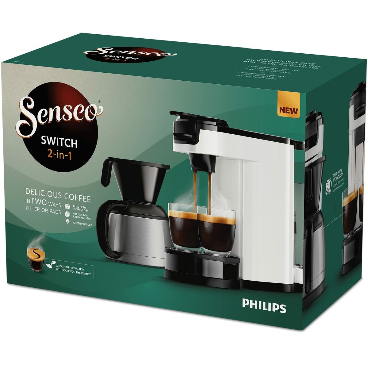 Cafetera de Cápsulas Philips Senseo Select CSA240 / 71 900 ml - Conforama