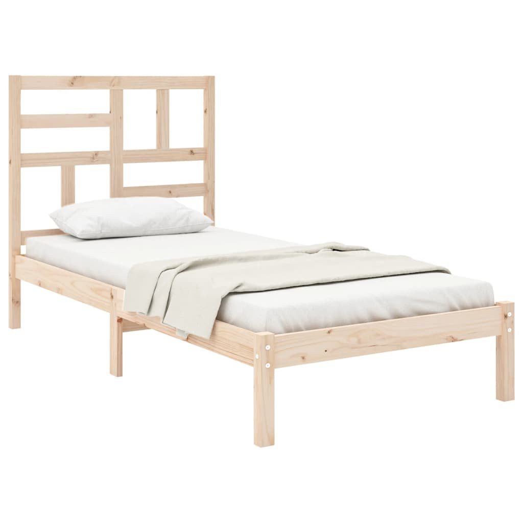 Camas y somieres Estructura cama doble pequeña madera maciza