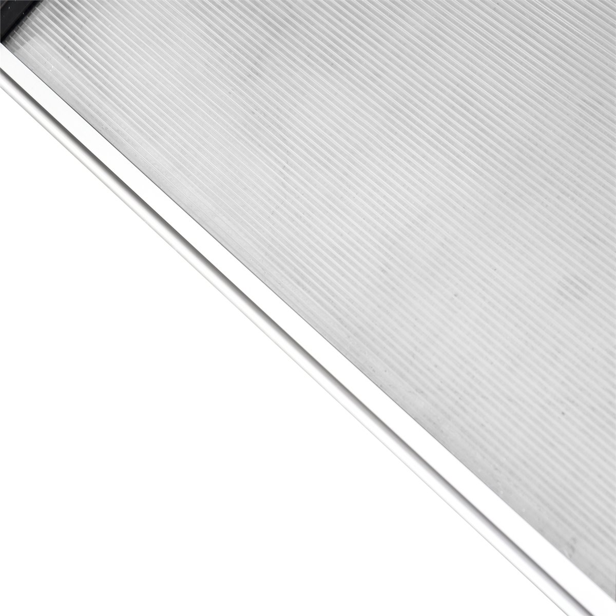 Outsunny Tejadillo de Protección para Puertas Ventanas contra Sol y Lluvia  Marquesina de Techo Diseño Moderno Aleación de Aluminio Duradero 122x89x24  cm Transparente - Conforama