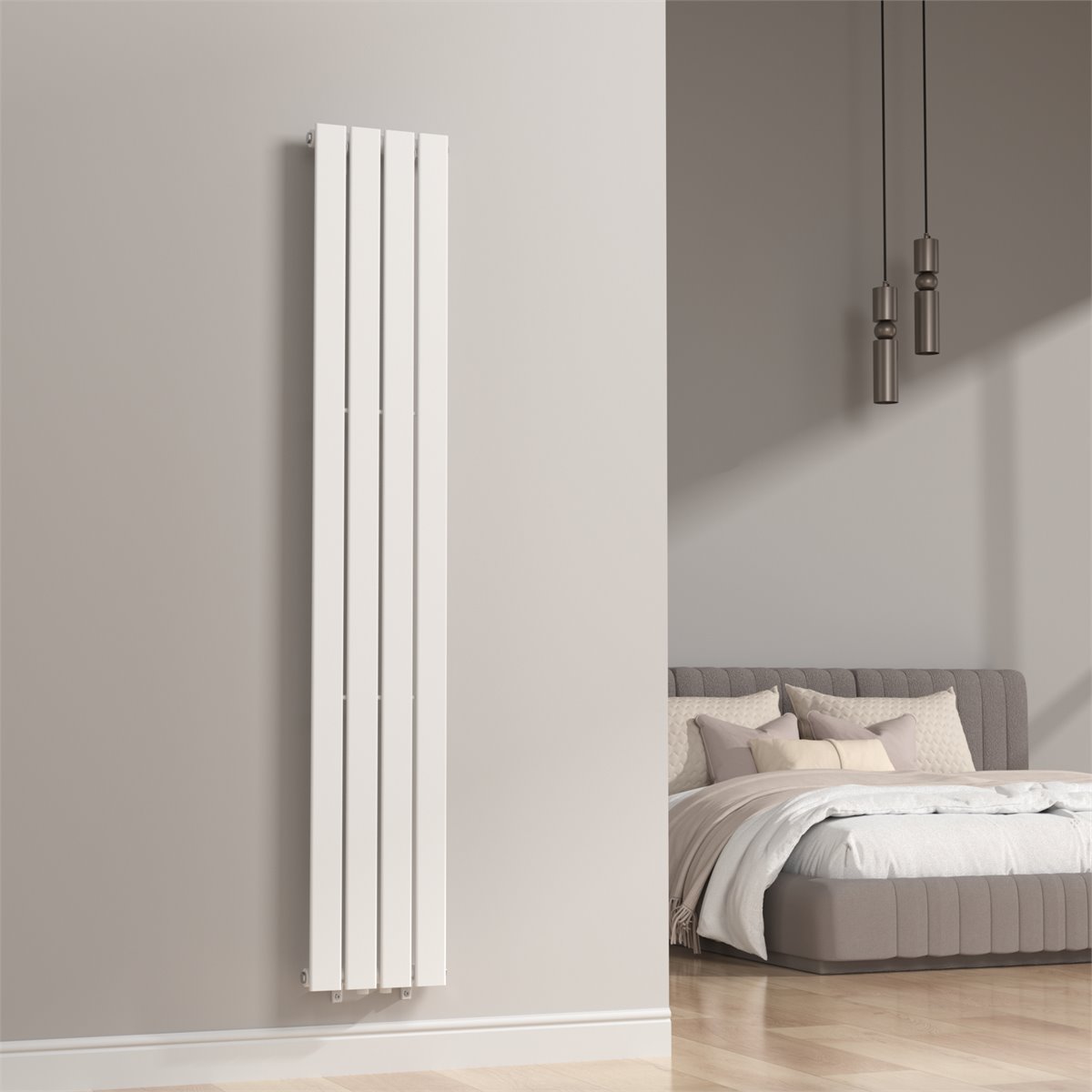 Radiador de diseño plano de pared blanco estufa de panel para baño