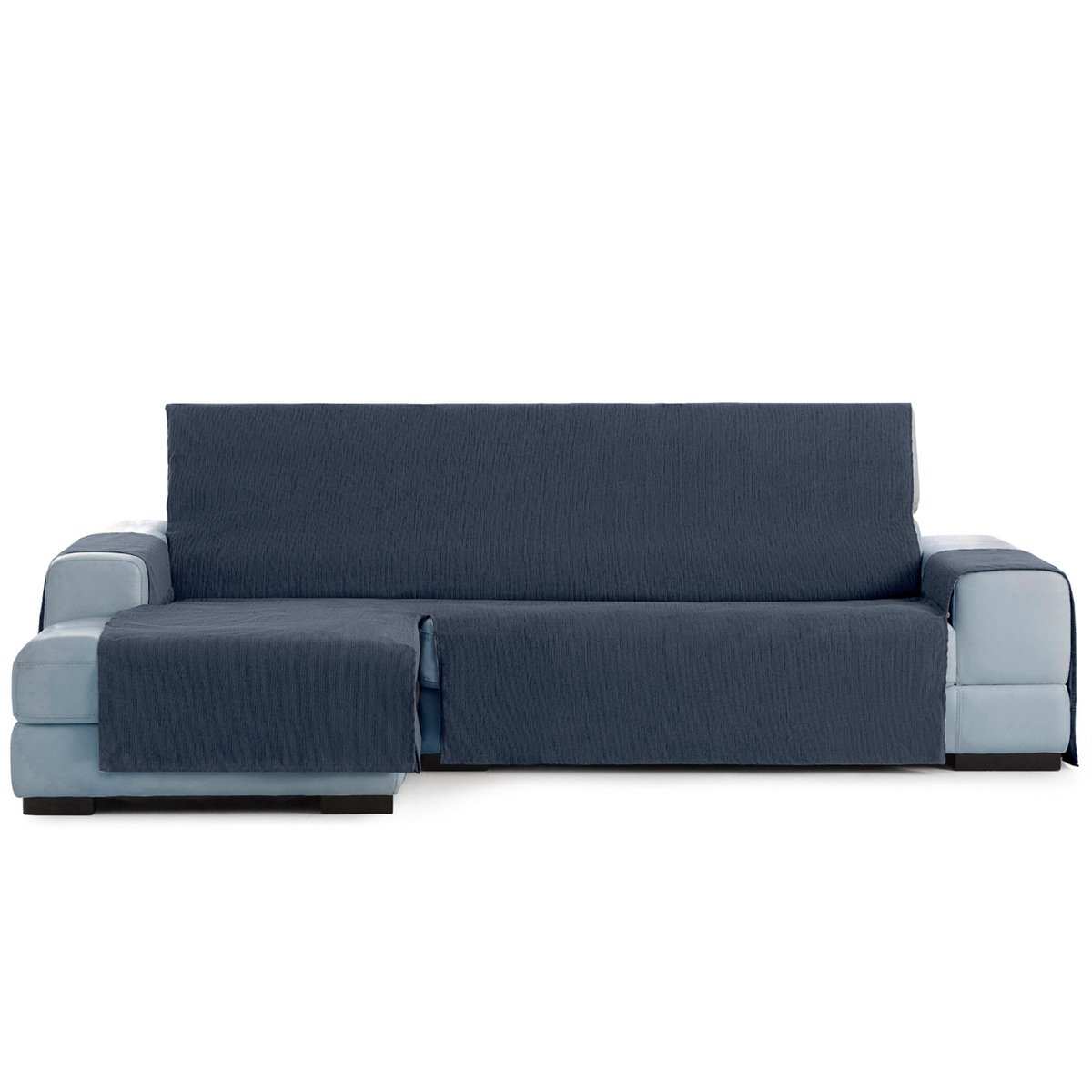 MAXIFUNDAS- Cubre Sofá Chaise Longue Acolchado MAUI Brazo Derecho 240cm,  Gris. Protector Funda de sofá chaise longue