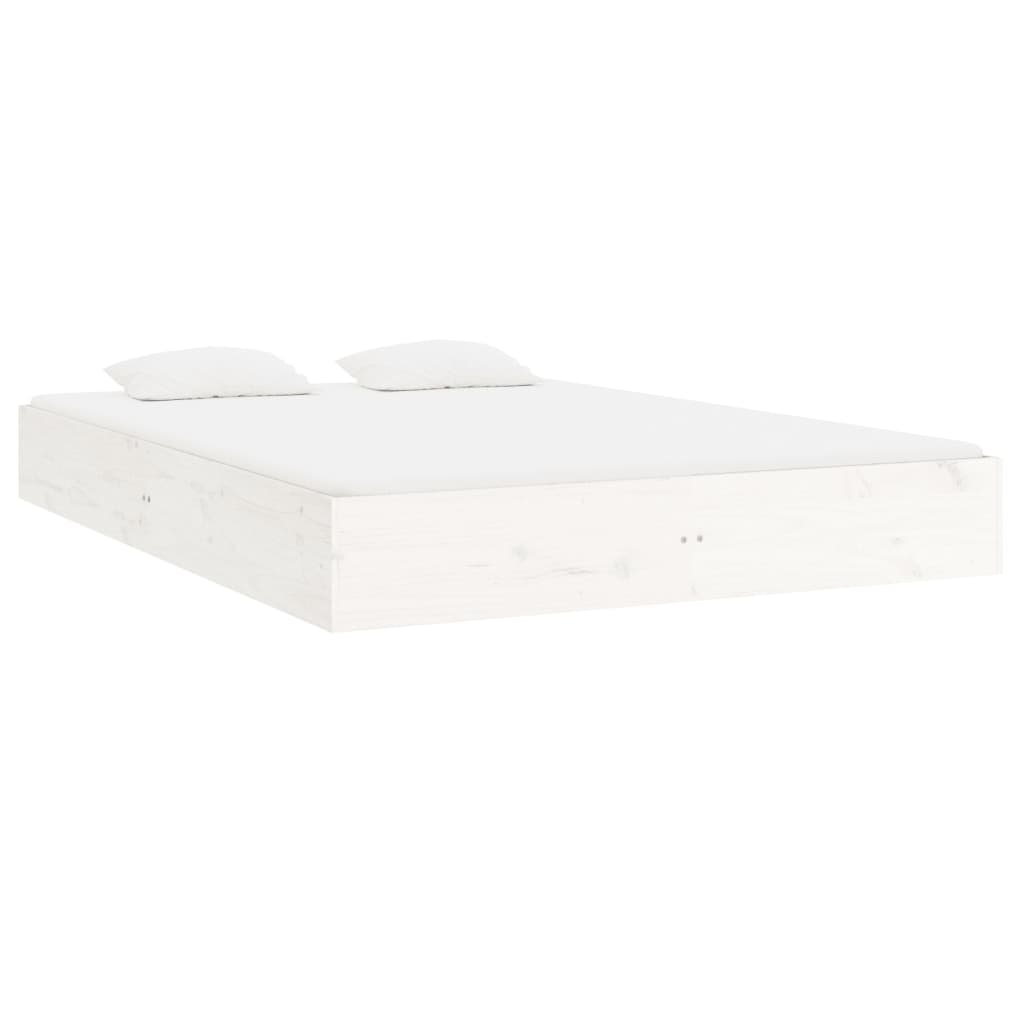 Estructura Cama Madera Pino King Blanca 150x200 Cm con Ofertas en Carrefour