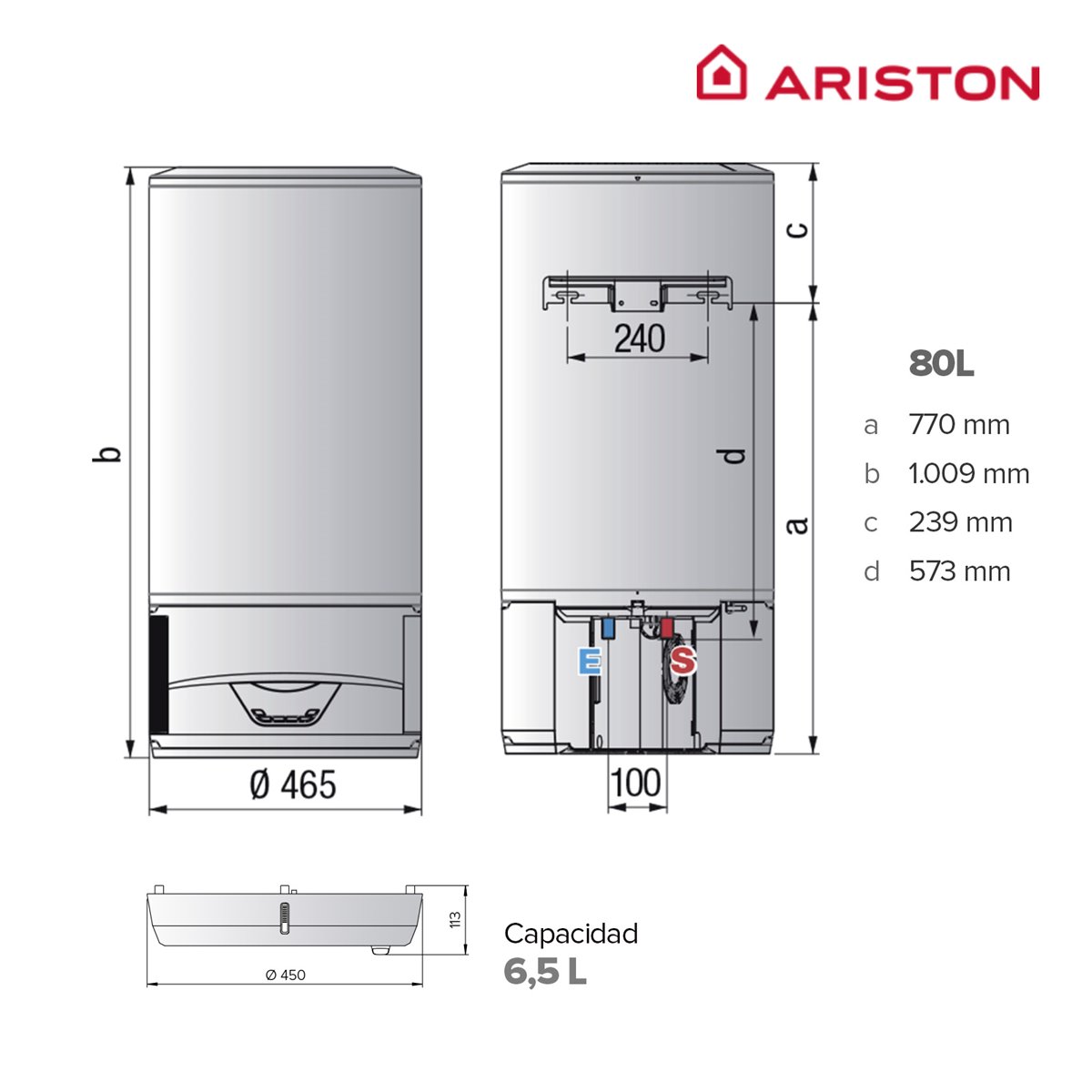 Calentador a gas estanco instantaneo, Ariston, Next Evo X 11 litros/minuto, Gas  butano/propano, Clase Energetica A - Conforama