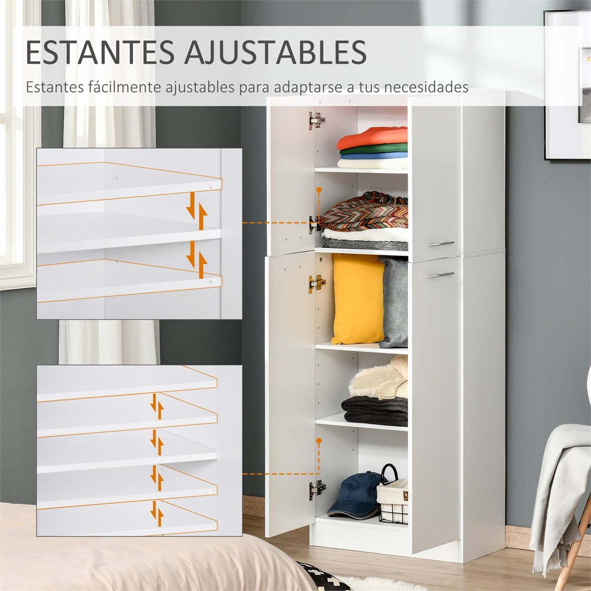 armario grande, armario dormitorio, armario moderno, multiusos, barato,  auxiliar en Murcia.