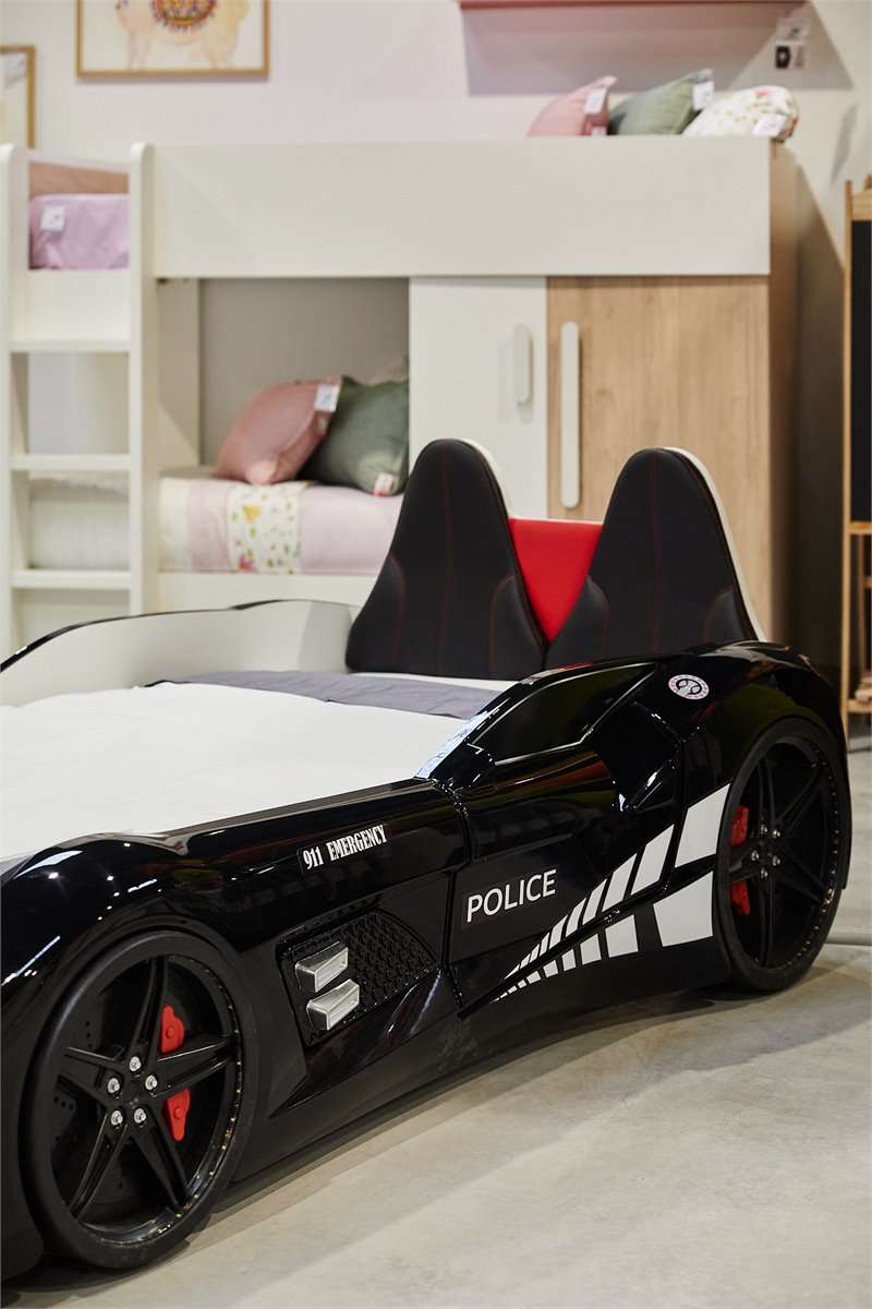 cama con forma de coche