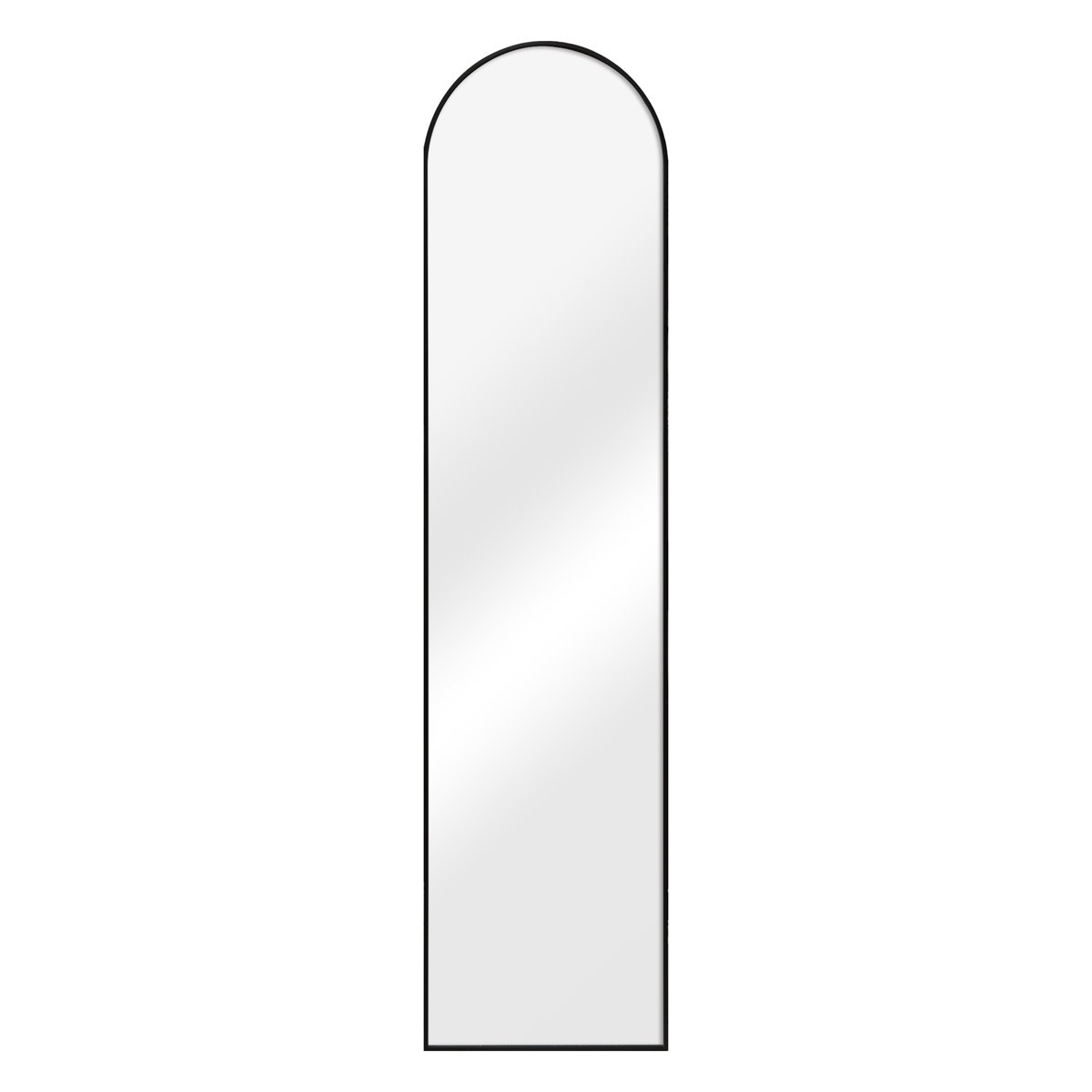 Espejo de pie cuerpo entero Ruffano con estante metal 160 x 44 x 60 cm -  Negro [en.casa]